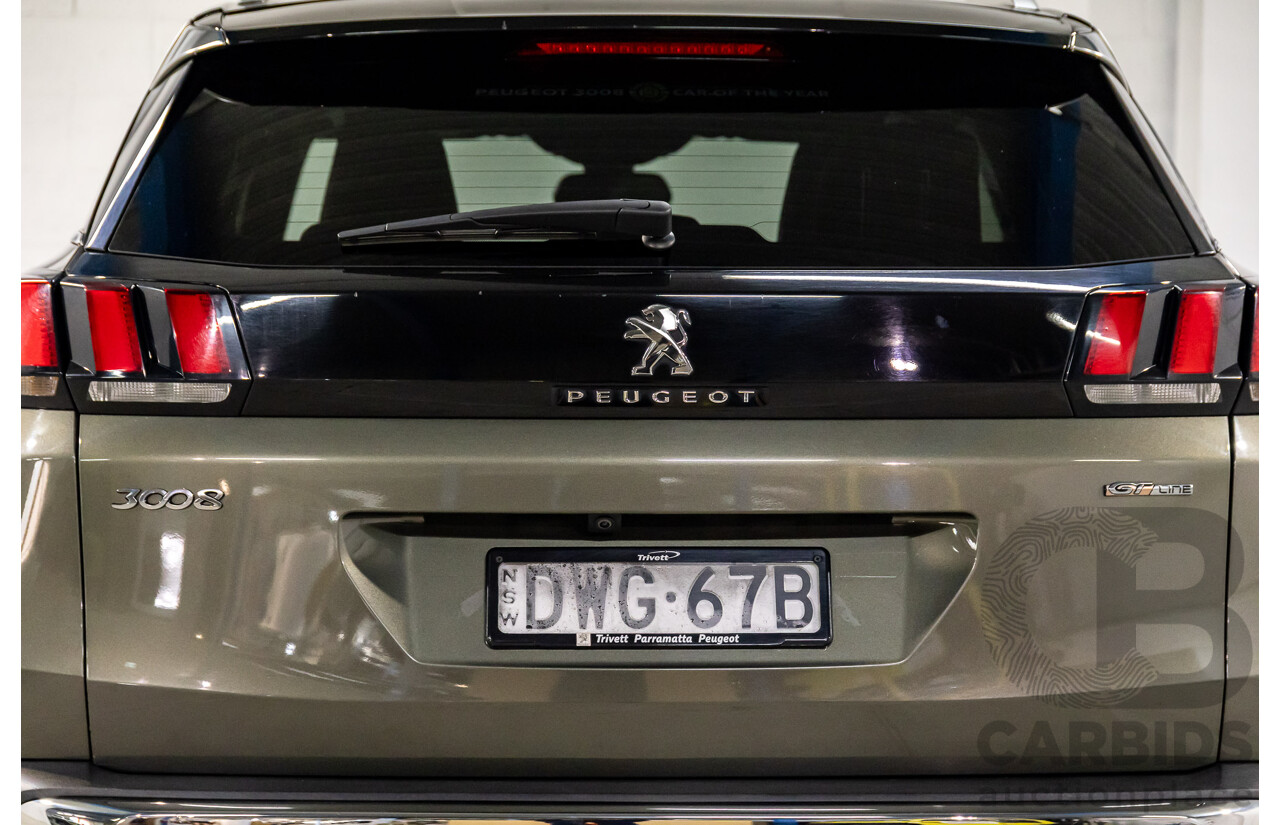 01/2018 Peugeot 3008 GT Line (FWD) P84 4d Wagon Amazonite Grey Metallic Turbo 1.6L