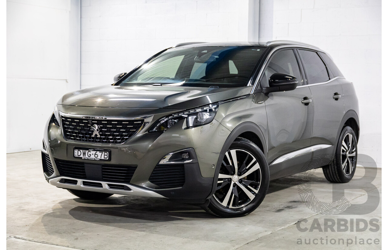 01/2018 Peugeot 3008 GT Line (FWD) P84 4d Wagon Amazonite Grey Metallic Turbo 1.6L