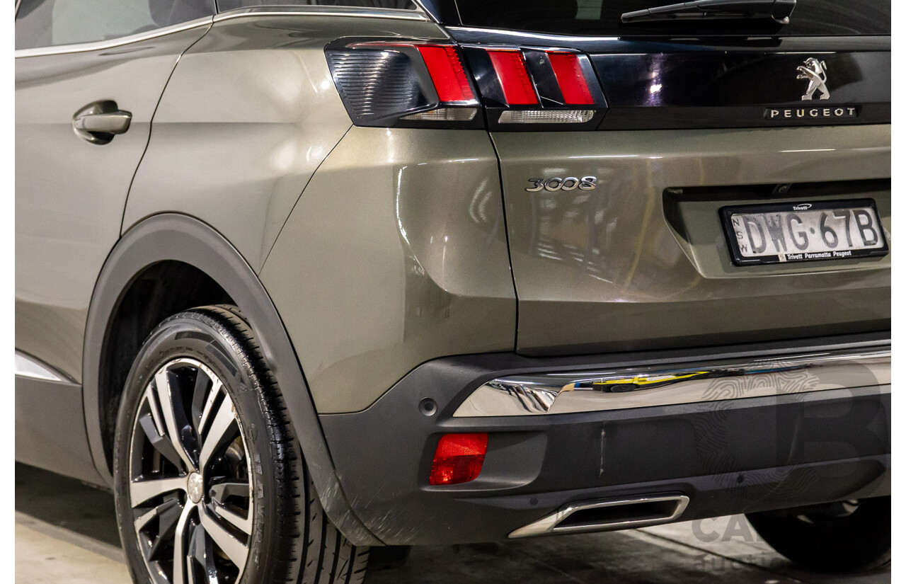 01/2018 Peugeot 3008 GT Line (FWD) P84 4d Wagon Amazonite Grey Metallic Turbo 1.6L