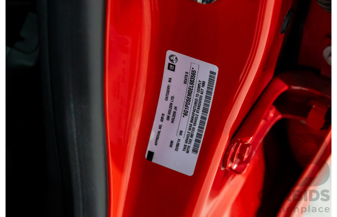 5/2014 Holden Cruze Equipe JH MY14 4d Sedan Redhot 1.8L