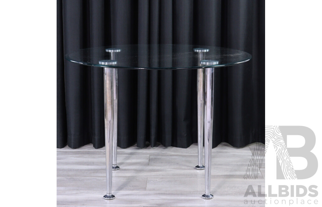 Modern Glass Top Dining Table