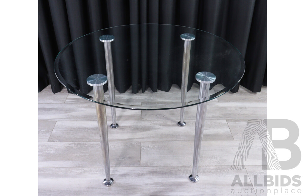 Modern Glass Top Dining Table