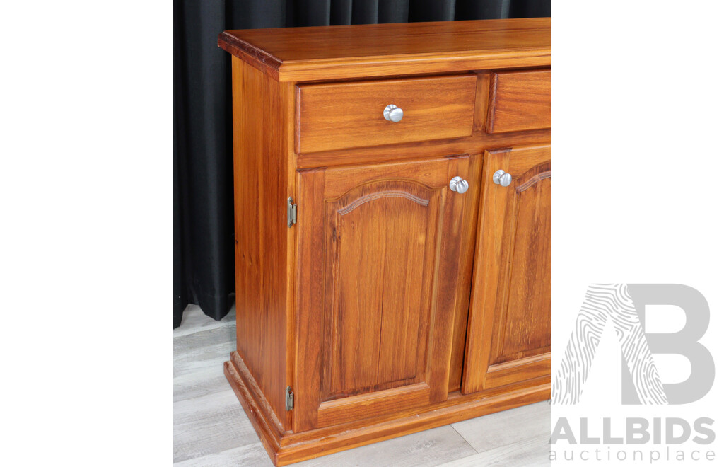 Modern Pine Two Drawer Kitchen Cupboard