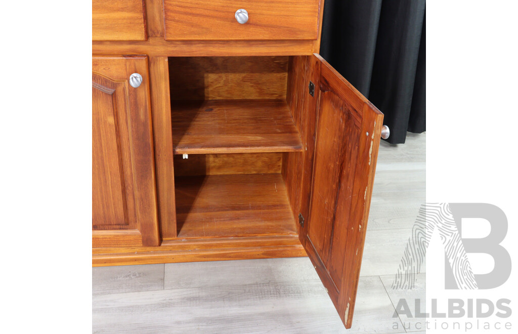 Modern Pine Two Drawer Kitchen Cupboard