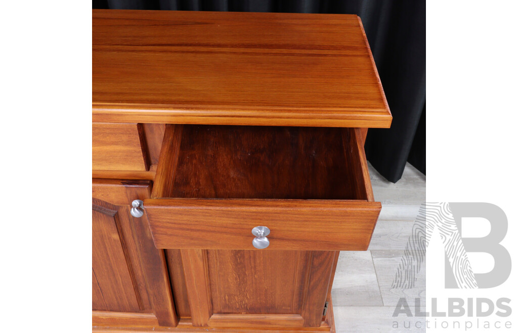 Modern Pine Two Drawer Kitchen Cupboard