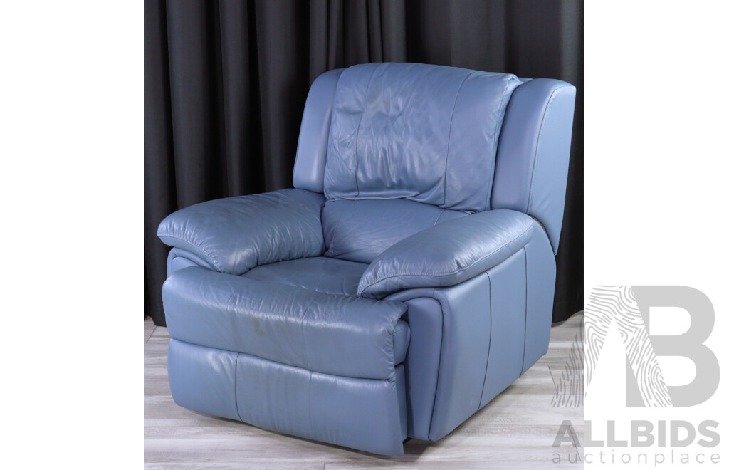 Single Manual Leather Reclining Armchair