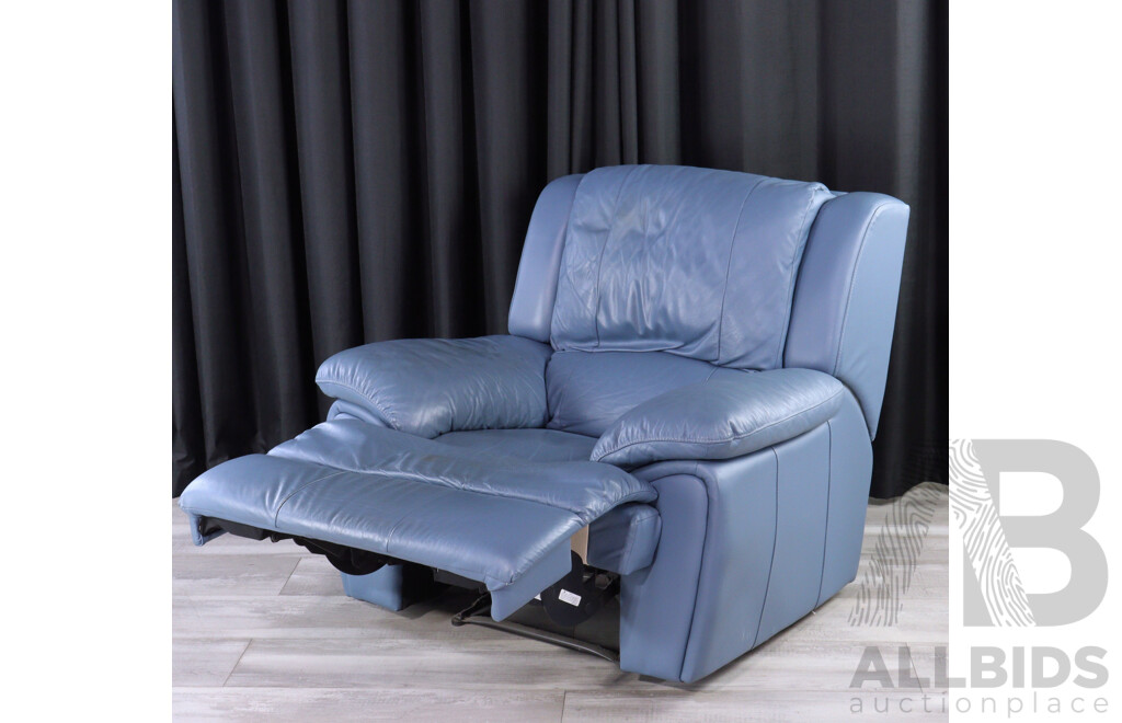 Single Manual Leather Reclining Armchair