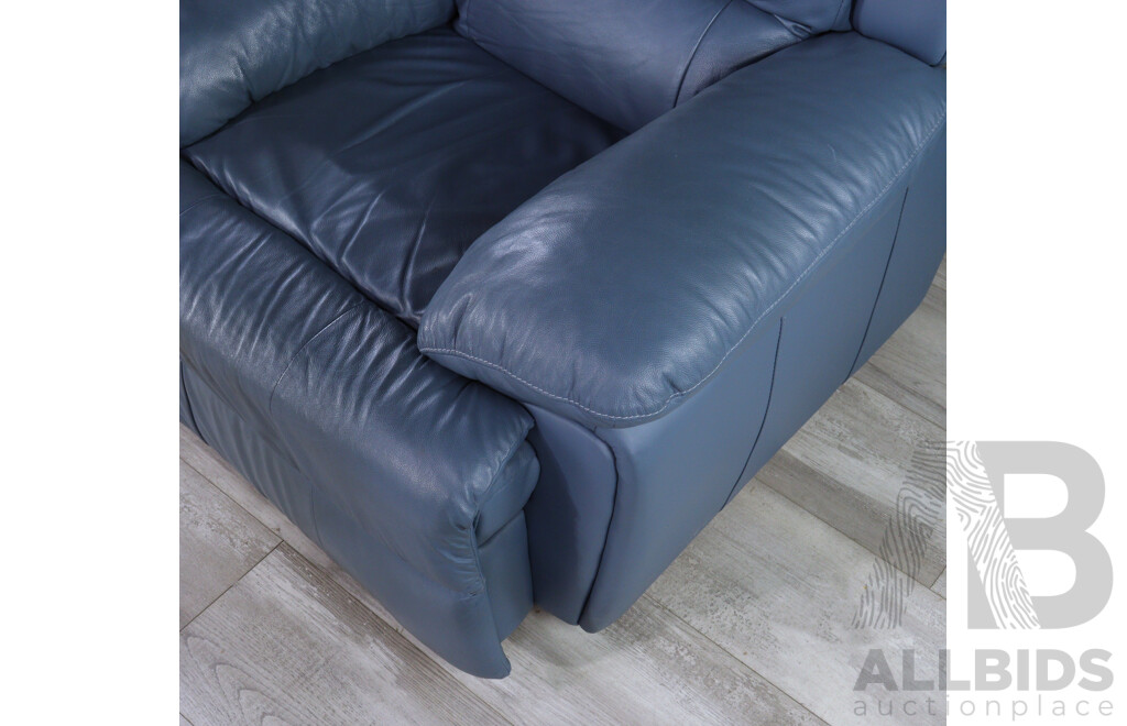 Single Manual Leather Reclining Armchair