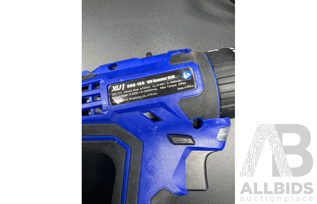 XU1 Corded Circular Saw (XCS-1200), XU1 Blue 18V Cordless Drill Driver (XHD-180)Number Punch Stamp Set (6mm 1/4) - Lot of 3