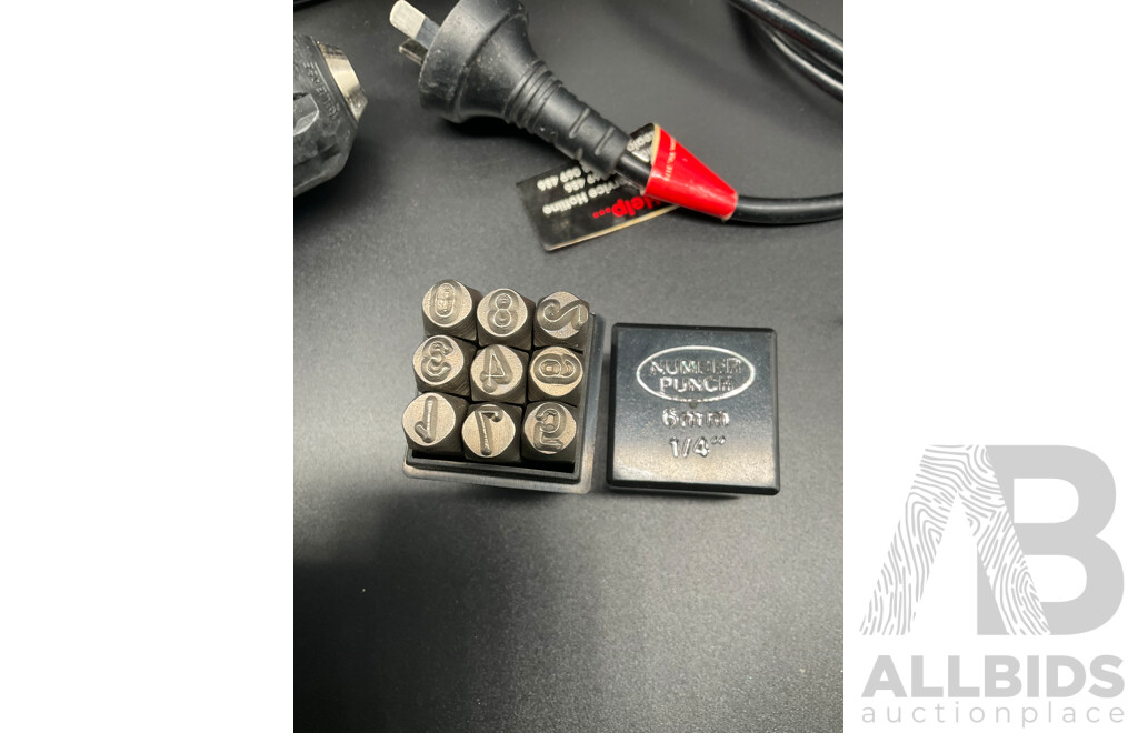 XU1 Corded Circular Saw (XCS-1200), XU1 Blue 18V Cordless Drill Driver (XHD-180)Number Punch Stamp Set (6mm 1/4) - Lot of 3