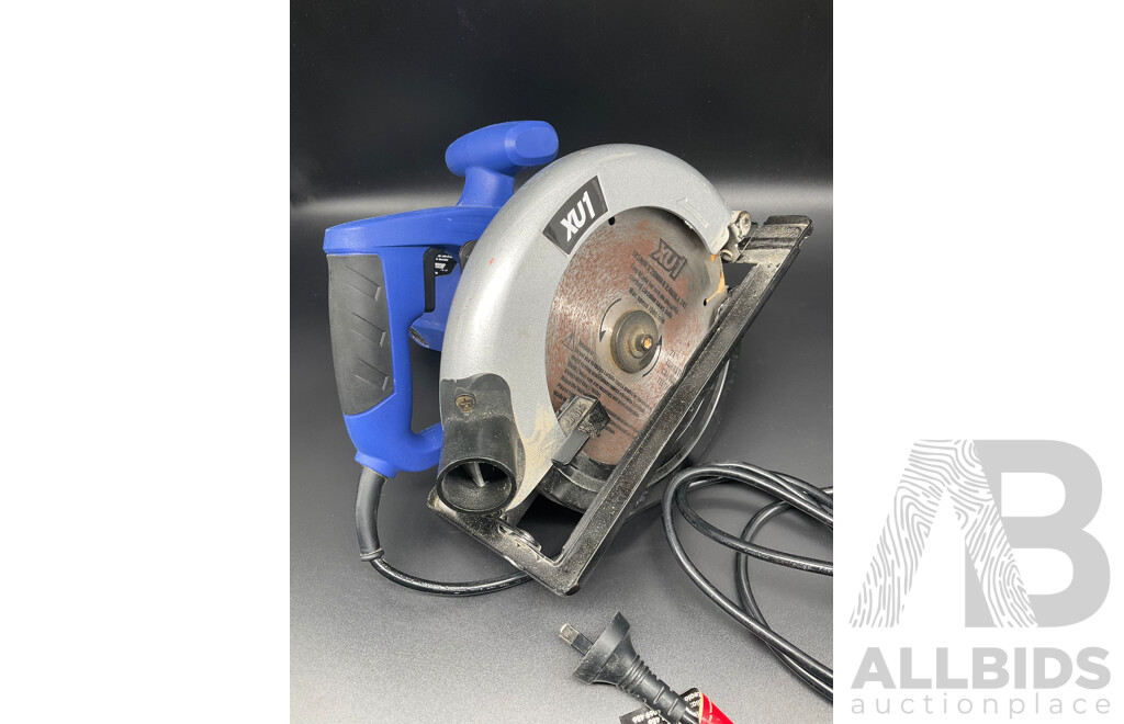 XU1 Corded Circular Saw (XCS-1200), XU1 Blue 18V Cordless Drill Driver (XHD-180)Number Punch Stamp Set (6mm 1/4) - Lot of 3