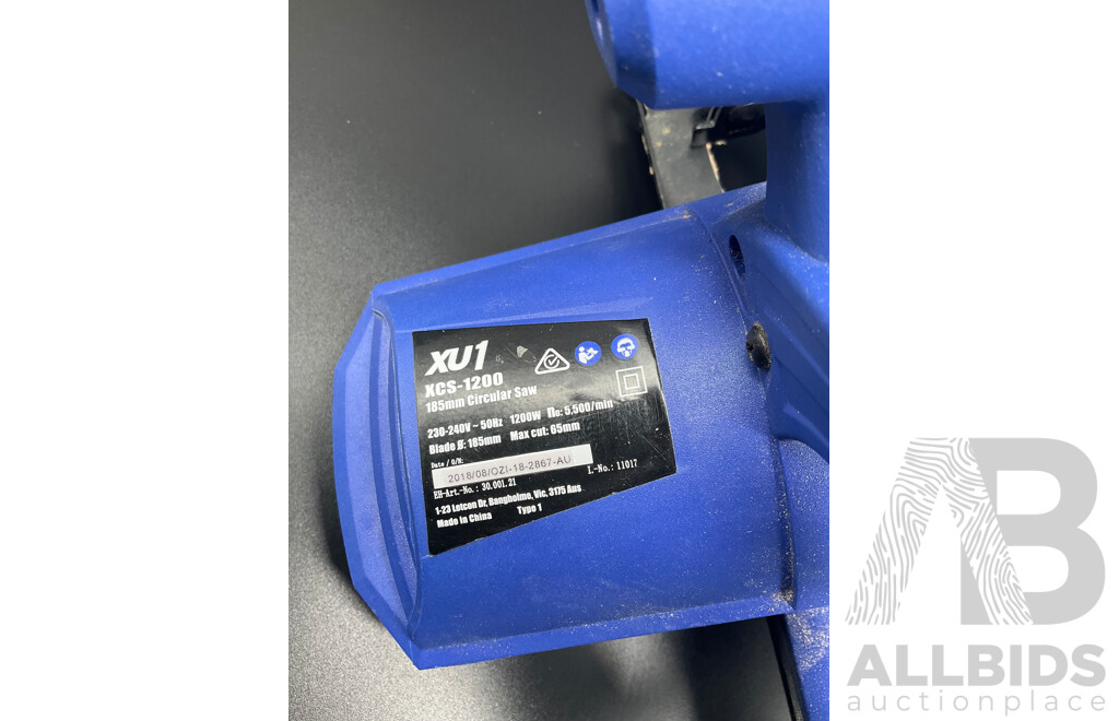 XU1 Corded Circular Saw (XCS-1200), XU1 Blue 18V Cordless Drill Driver (XHD-180)Number Punch Stamp Set (6mm 1/4) - Lot of 3