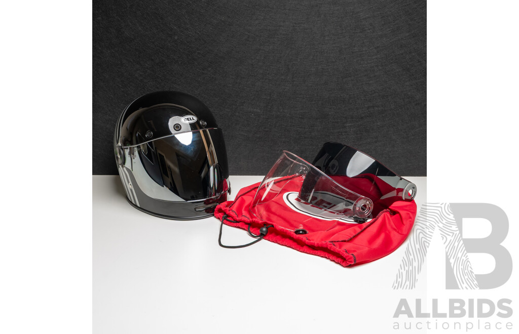 Bell Bullitt Reverb Helmet with Clear, Chrome and Black Visors and Carry Bag