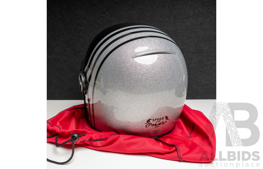Bell Bullitt Reverb Helmet with Clear, Chrome and Black Visors and Carry Bag