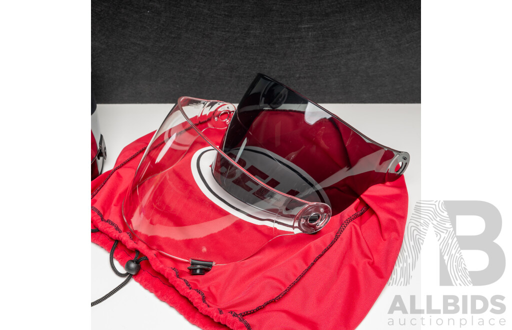 Bell Bullitt Reverb Helmet with Clear, Chrome and Black Visors and Carry Bag