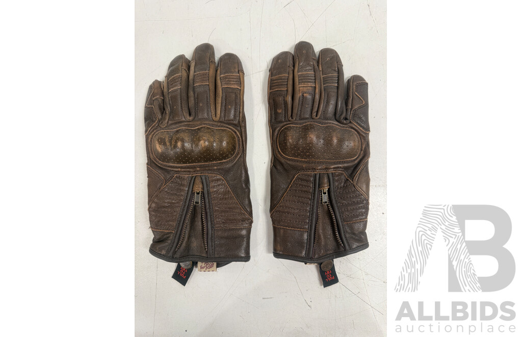 3x Ixon, Suomy, Five5 Motorcycle Riding Gloves + Rarebird, Reviti Wind Collar