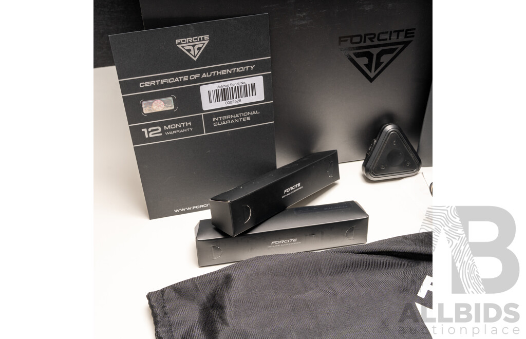 Forcite MK1S Carbon Fibre Smart Motorcycle Helmet with Inbuilt Camera GPS Infront Vision