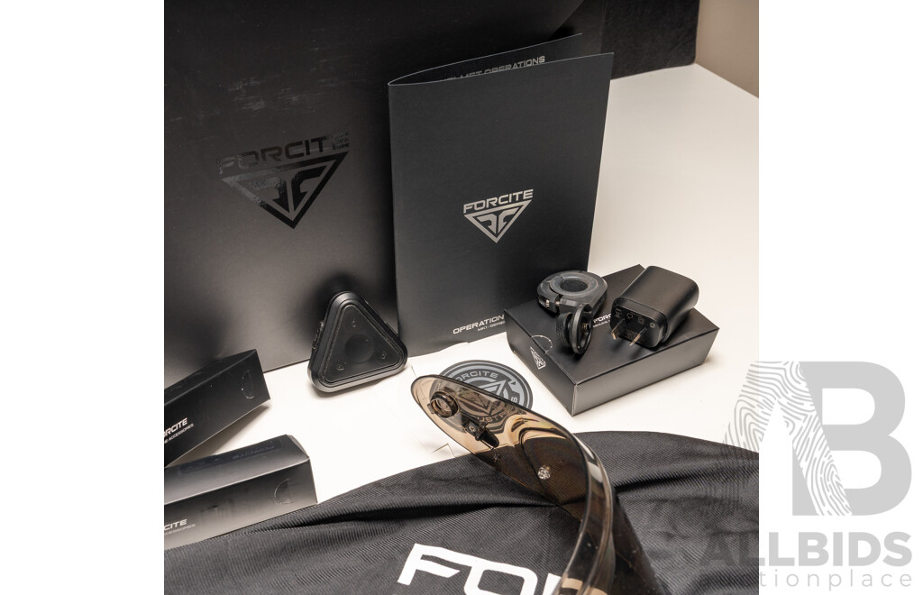 Forcite MK1S Carbon Fibre Smart Motorcycle Helmet with Inbuilt Camera GPS Infront Vision