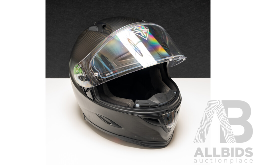 Forcite MK1S Carbon Fibre Smart Motorcycle Helmet with Inbuilt Camera GPS Infront Vision