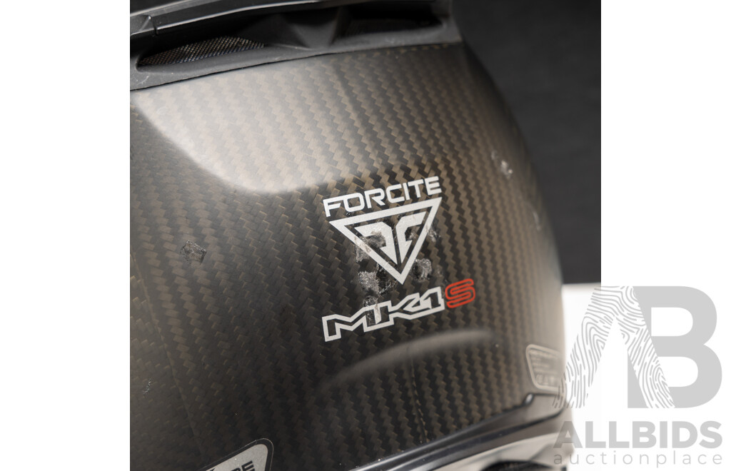 Forcite MK1S Carbon Fibre Smart Motorcycle Helmet with Inbuilt Camera GPS Infront Vision