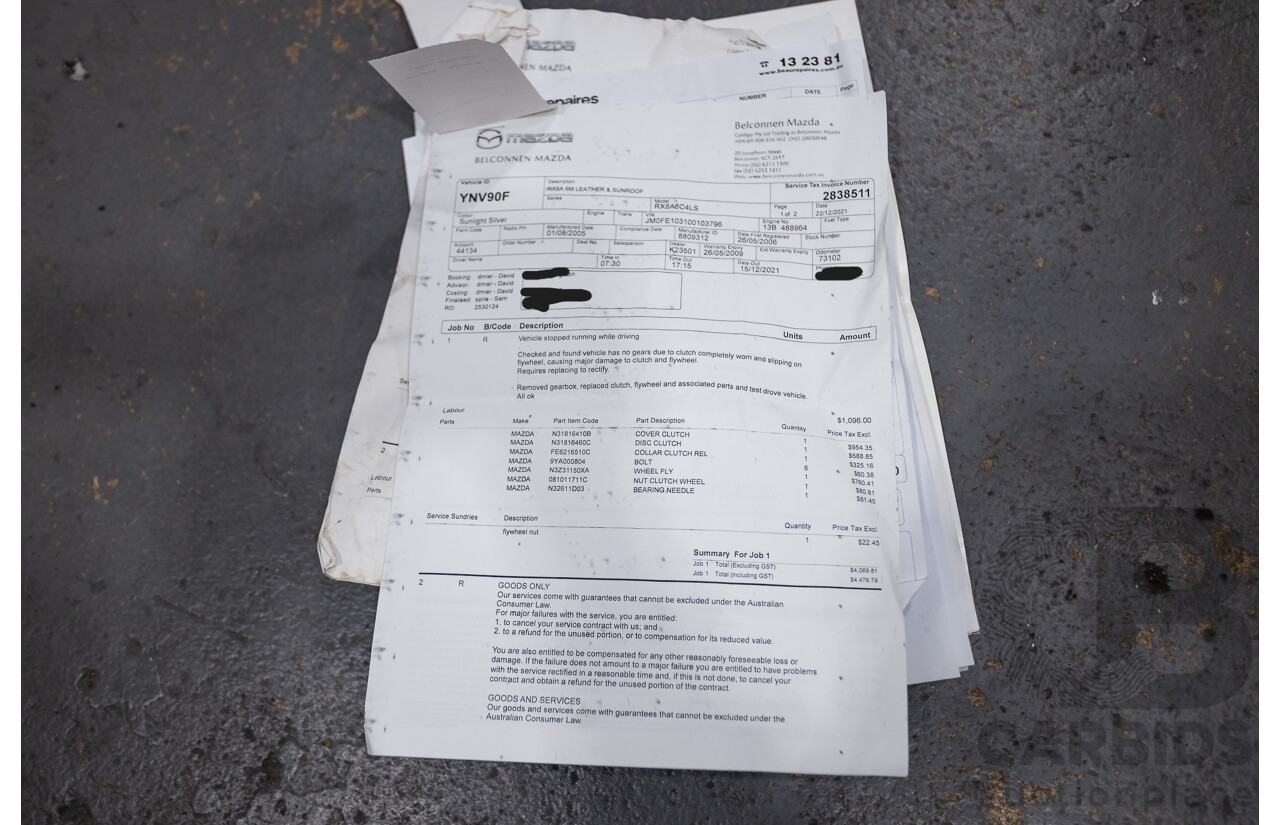 9/2005 Mazda RX-8 FE Series 1 4d Coupe Sunlight Silver Metallic 1.3L