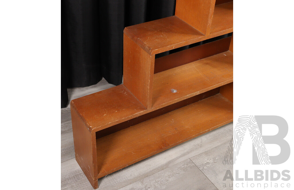 Timber Three Tier Step Side Bookcase