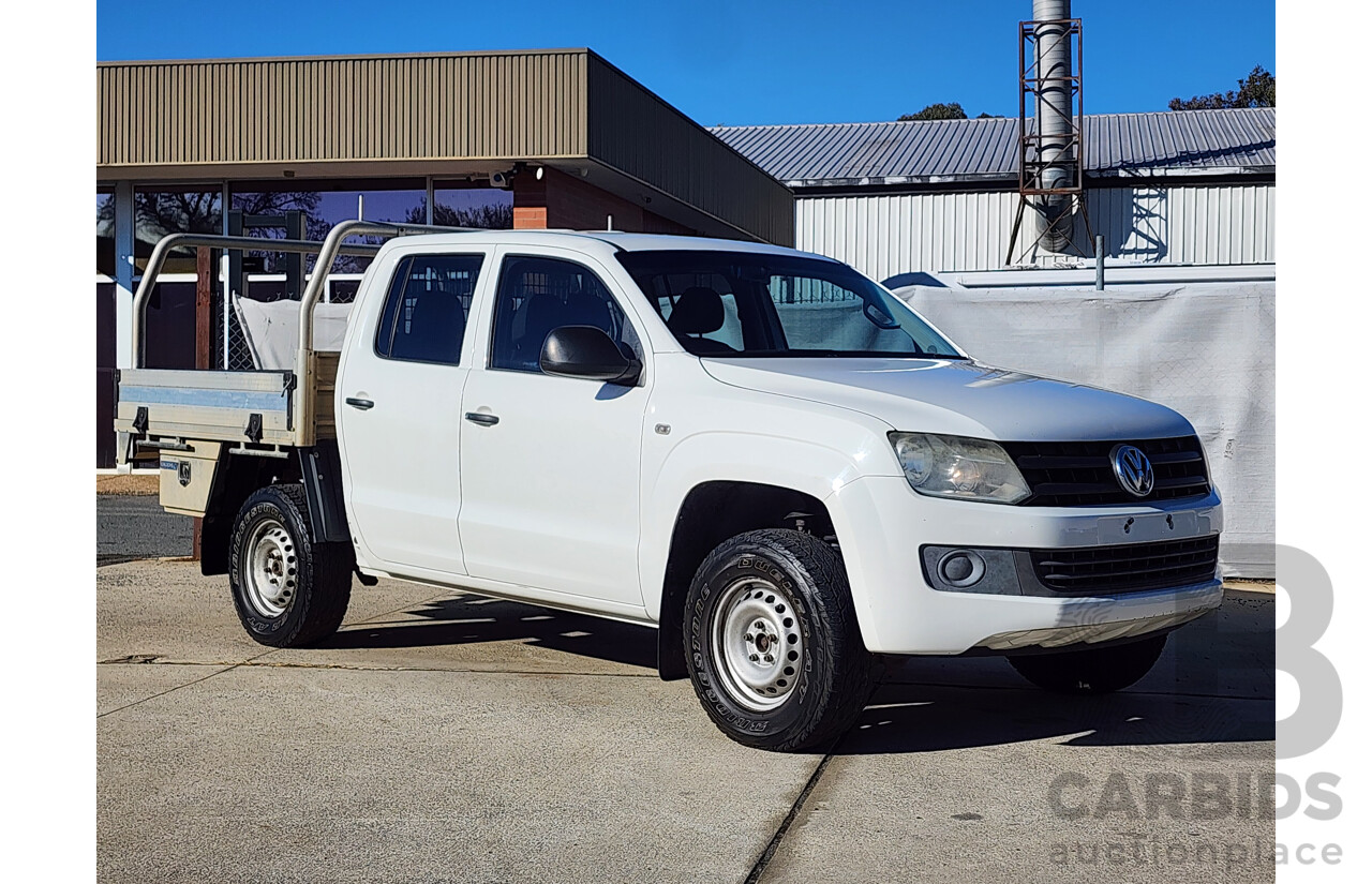 7/2015 Volkswagen Amarok Tdi420 (4x2) 2H MY15 Dual C/Chas White 2.0L
