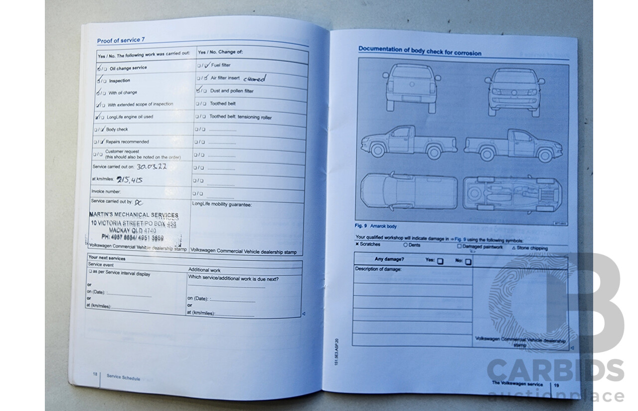 7/2015 Volkswagen Amarok Tdi420 (4x2) 2H MY15 Dual C/Chas White 2.0L
