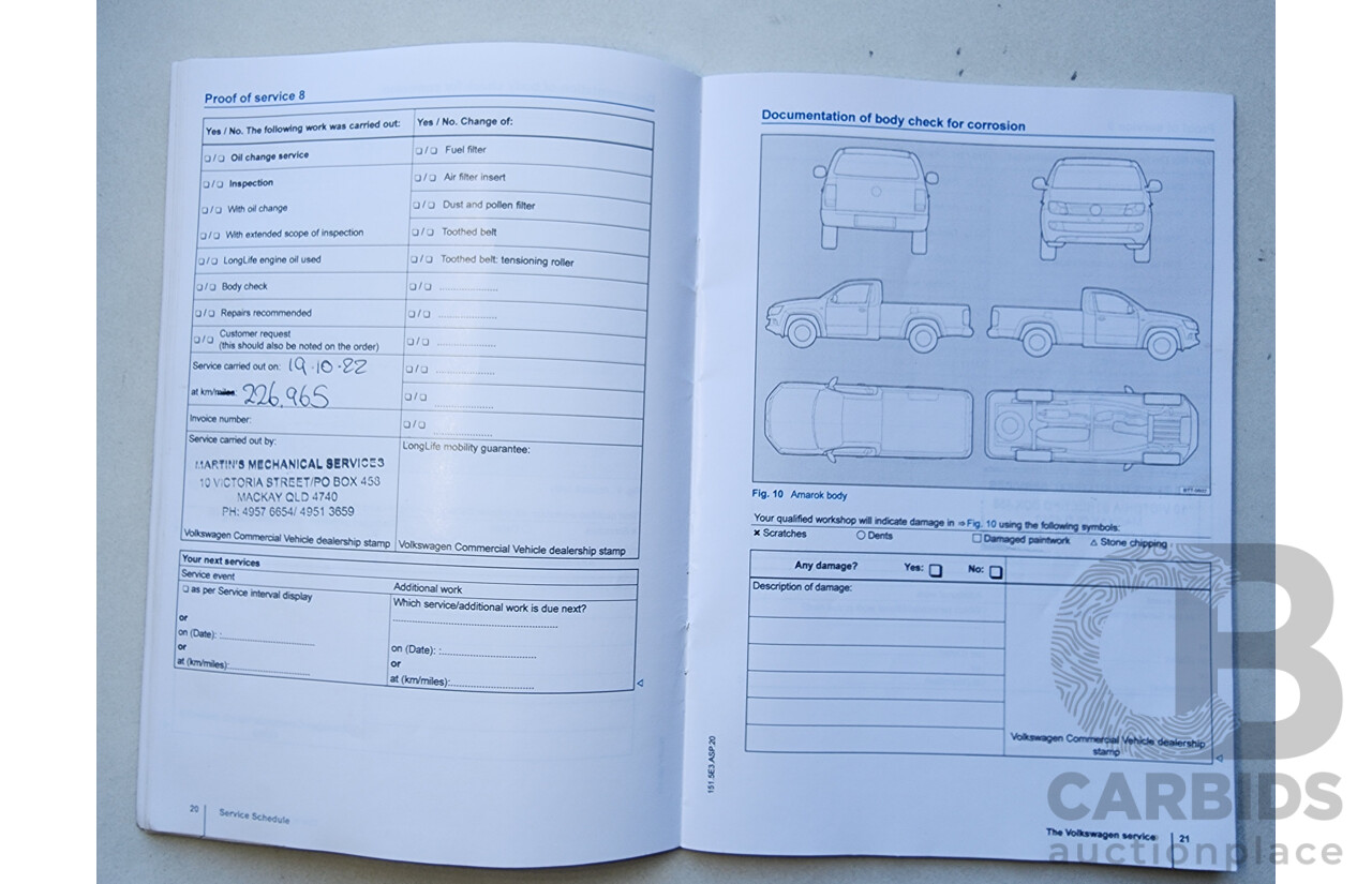 7/2015 Volkswagen Amarok Tdi420 (4x2) 2H MY15 Dual C/Chas White 2.0L