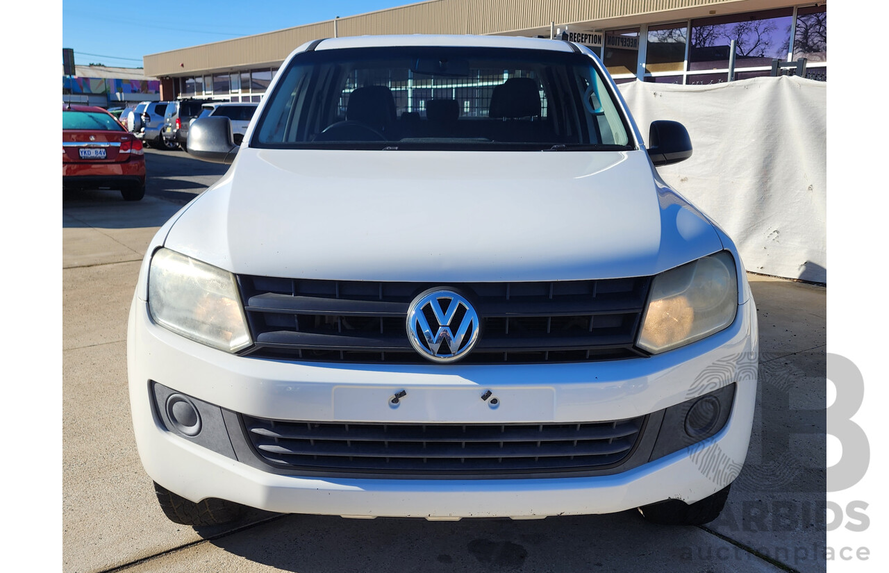 7/2015 Volkswagen Amarok Tdi420 (4x2) 2H MY15 Dual C/Chas White 2.0L