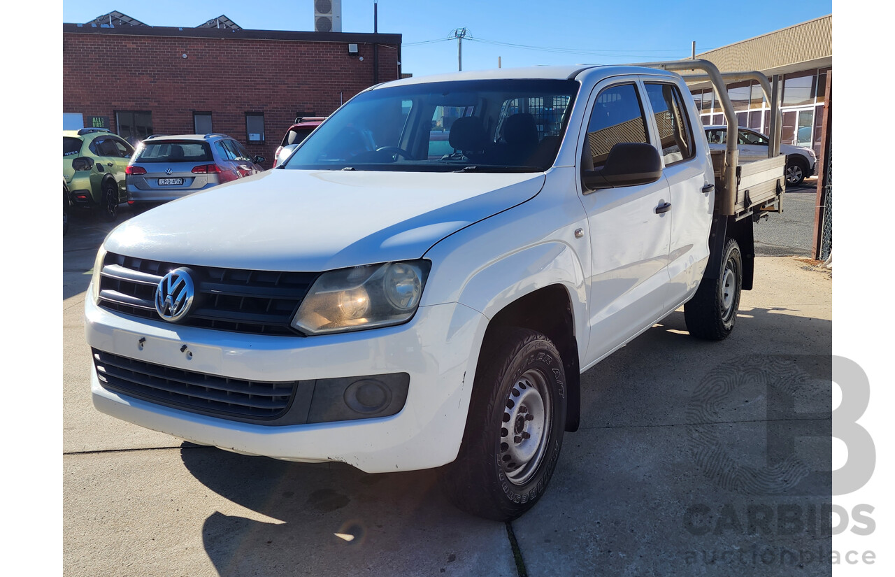 7/2015 Volkswagen Amarok Tdi420 (4x2) 2H MY15 Dual C/Chas White 2.0L