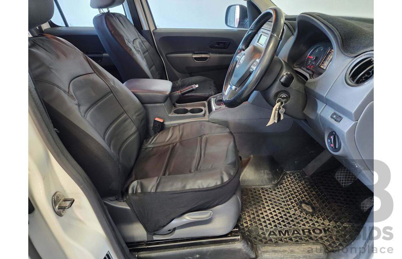 7/2015 Volkswagen Amarok Tdi420 (4x2) 2H MY15 Dual C/Chas White 2.0L