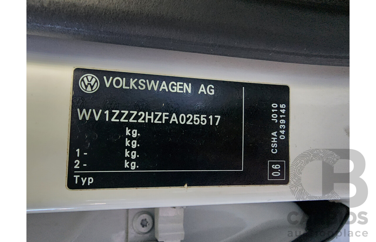 7/2015 Volkswagen Amarok Tdi420 (4x2) 2H MY15 Dual C/Chas White 2.0L