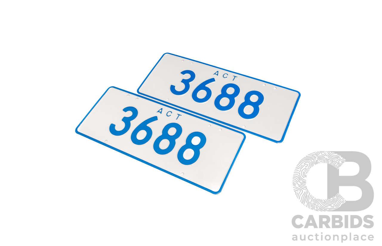 ACT 4-Digit Number Plate - 3688