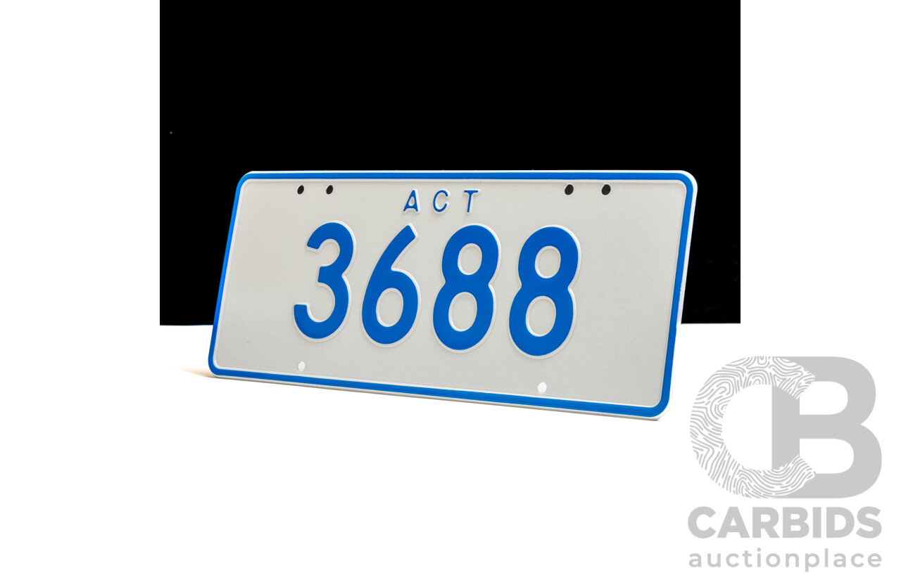 ACT 4-Digit Number Plate - 3688