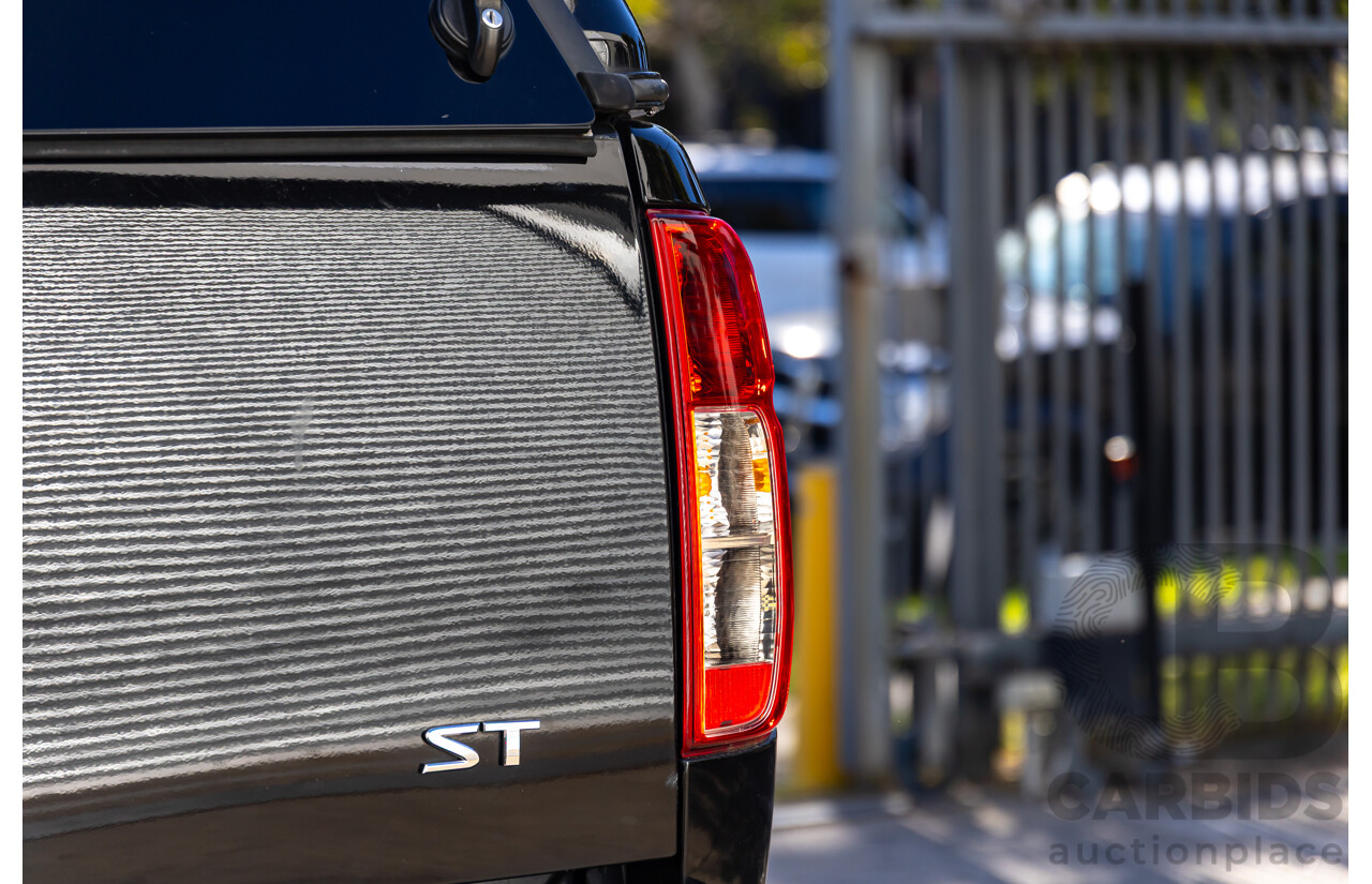 6/2012 Nissan Navara ST (4x4) D40 MY12 Dual Cab P/Up Midnight Black Metallic Turbo Diesel 2.5L