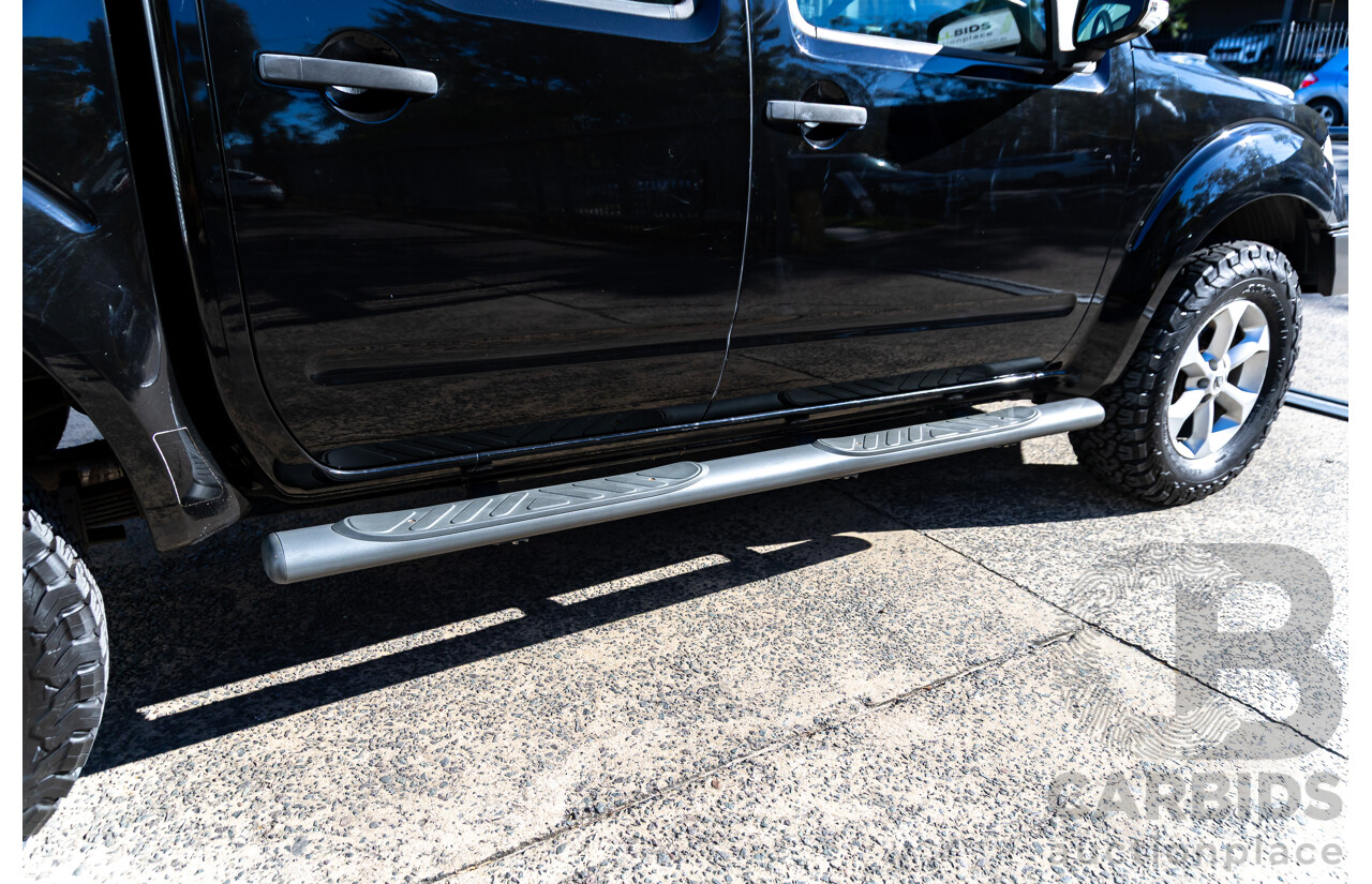 6/2012 Nissan Navara ST (4x4) D40 MY12 Dual Cab P/Up Midnight Black Metallic Turbo Diesel 2.5L