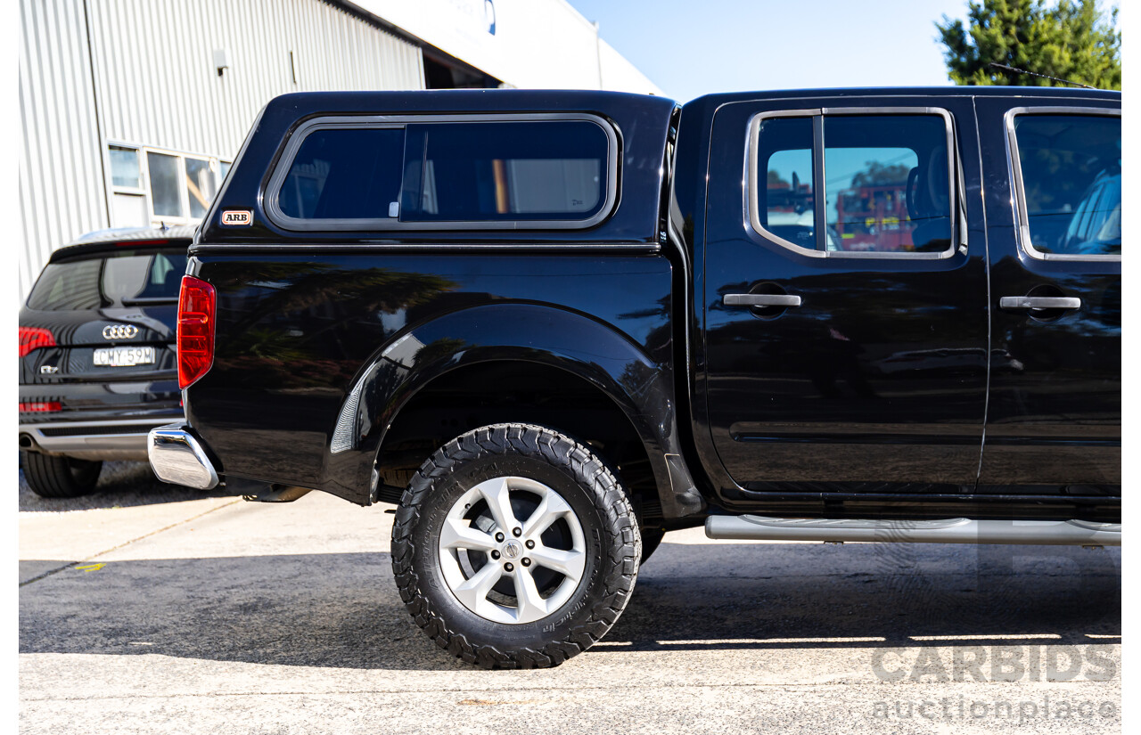6/2012 Nissan Navara ST (4x4) D40 MY12 Dual Cab P/Up Midnight Black Metallic Turbo Diesel 2.5L