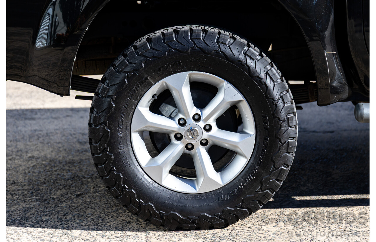 6/2012 Nissan Navara ST (4x4) D40 MY12 Dual Cab P/Up Midnight Black Metallic Turbo Diesel 2.5L