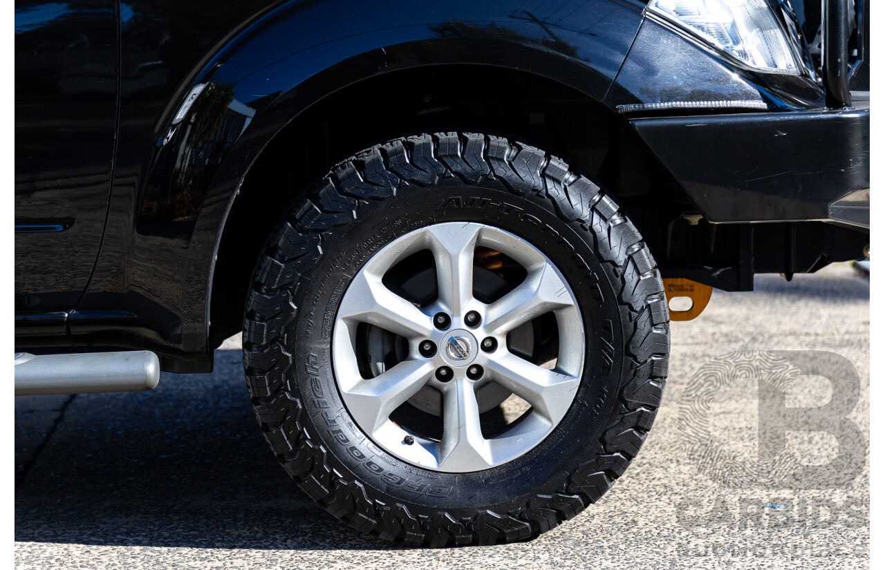 6/2012 Nissan Navara ST (4x4) D40 MY12 Dual Cab P/Up Midnight Black Metallic Turbo Diesel 2.5L