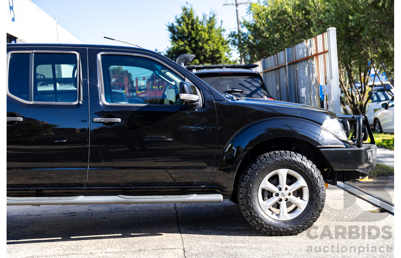 6/2012 Nissan Navara ST (4x4) D40 MY12 Dual Cab P/Up Midnight Black Metallic Turbo Diesel 2.5L
