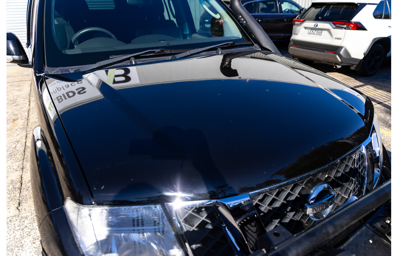 6/2012 Nissan Navara ST (4x4) D40 MY12 Dual Cab P/Up Midnight Black Metallic Turbo Diesel 2.5L