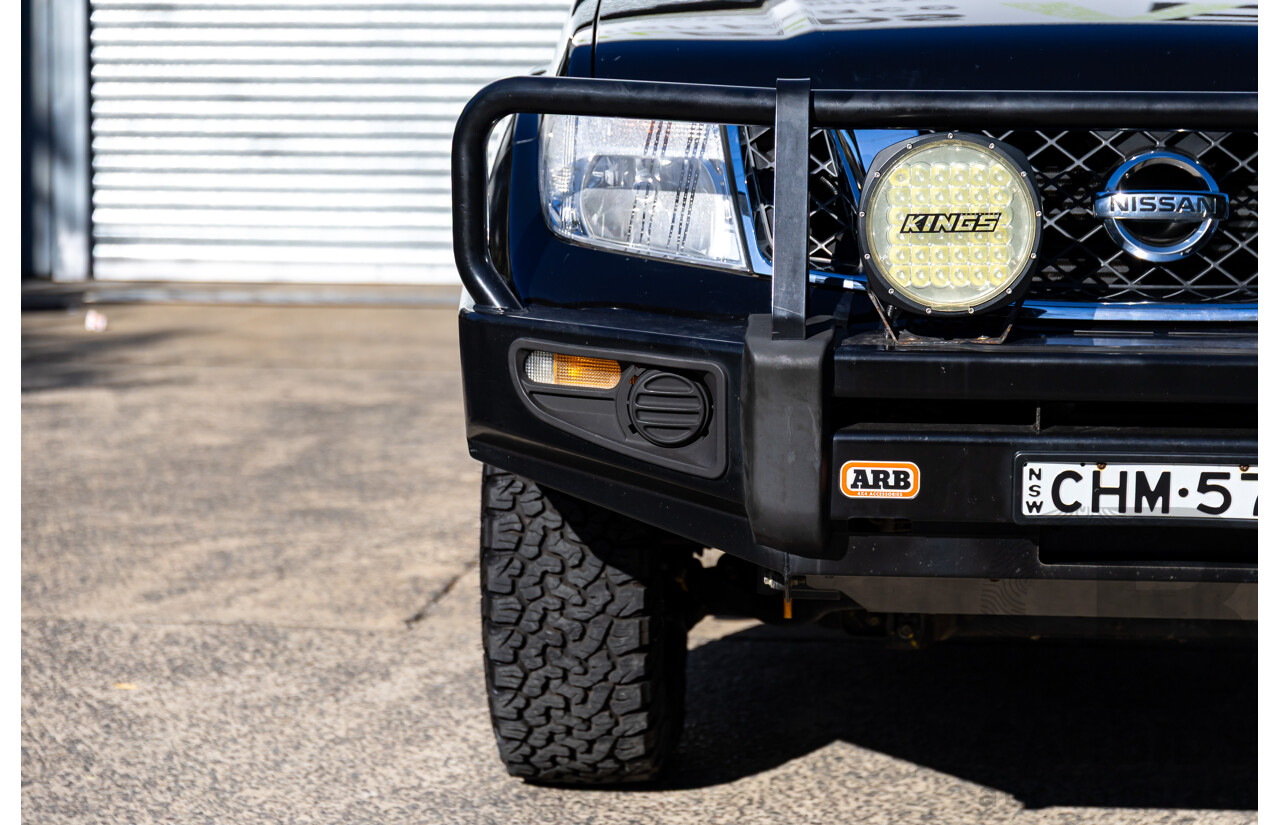 6/2012 Nissan Navara ST (4x4) D40 MY12 Dual Cab P/Up Midnight Black Metallic Turbo Diesel 2.5L