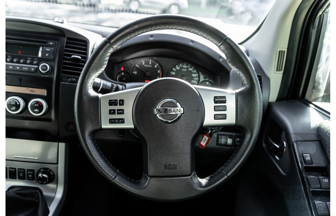 6/2012 Nissan Navara ST (4x4) D40 MY12 Dual Cab P/Up Midnight Black Metallic Turbo Diesel 2.5L