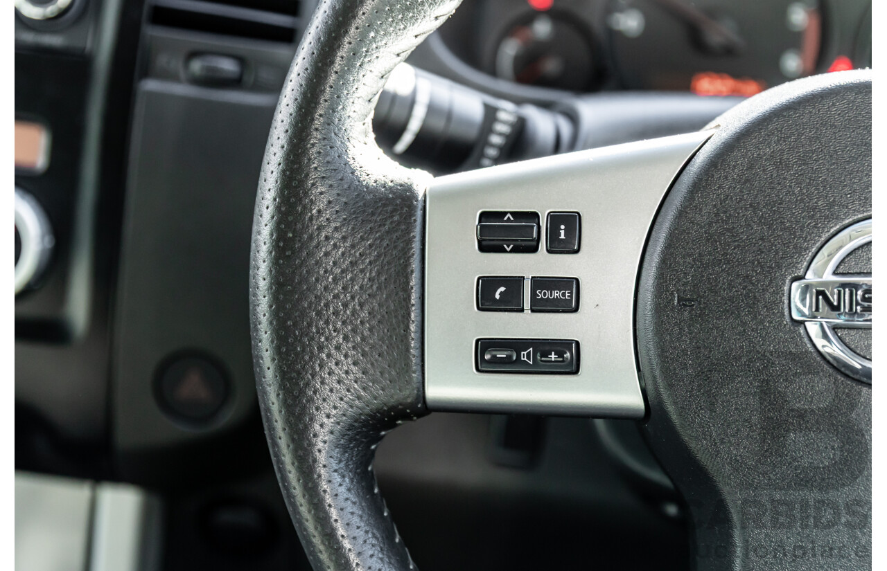 6/2012 Nissan Navara ST (4x4) D40 MY12 Dual Cab P/Up Midnight Black Metallic Turbo Diesel 2.5L