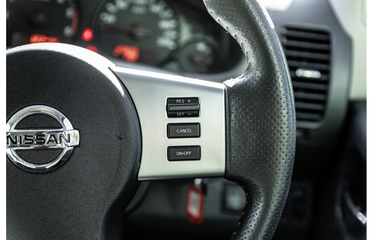 6/2012 Nissan Navara ST (4x4) D40 MY12 Dual Cab P/Up Midnight Black Metallic Turbo Diesel 2.5L