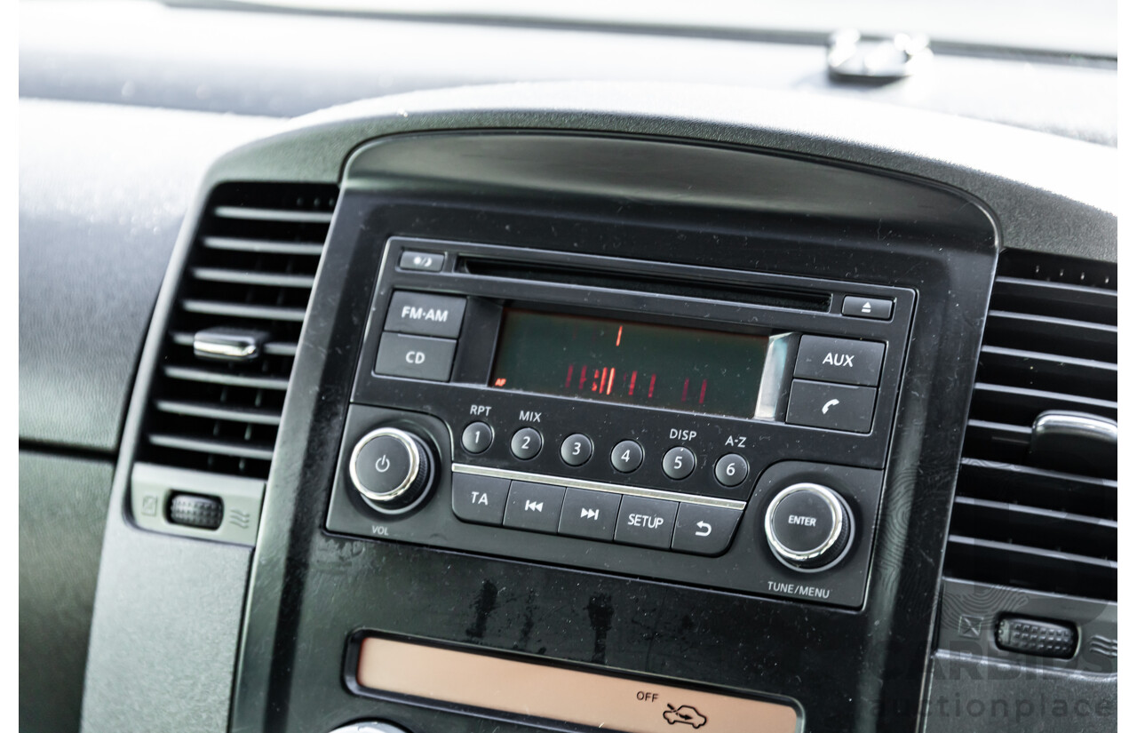 6/2012 Nissan Navara ST (4x4) D40 MY12 Dual Cab P/Up Midnight Black Metallic Turbo Diesel 2.5L