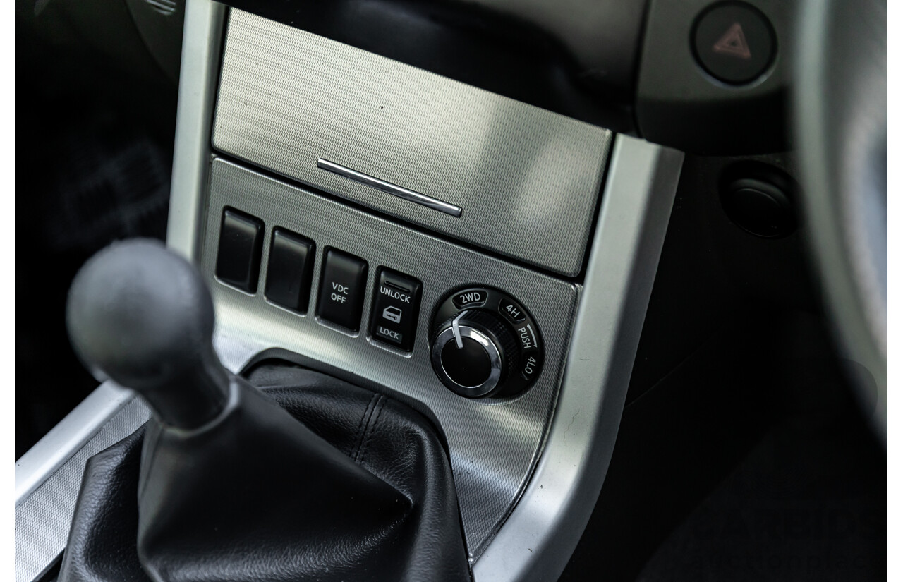 6/2012 Nissan Navara ST (4x4) D40 MY12 Dual Cab P/Up Midnight Black Metallic Turbo Diesel 2.5L