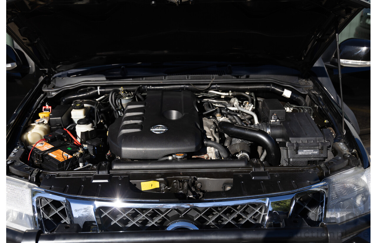 6/2012 Nissan Navara ST (4x4) D40 MY12 Dual Cab P/Up Midnight Black Metallic Turbo Diesel 2.5L