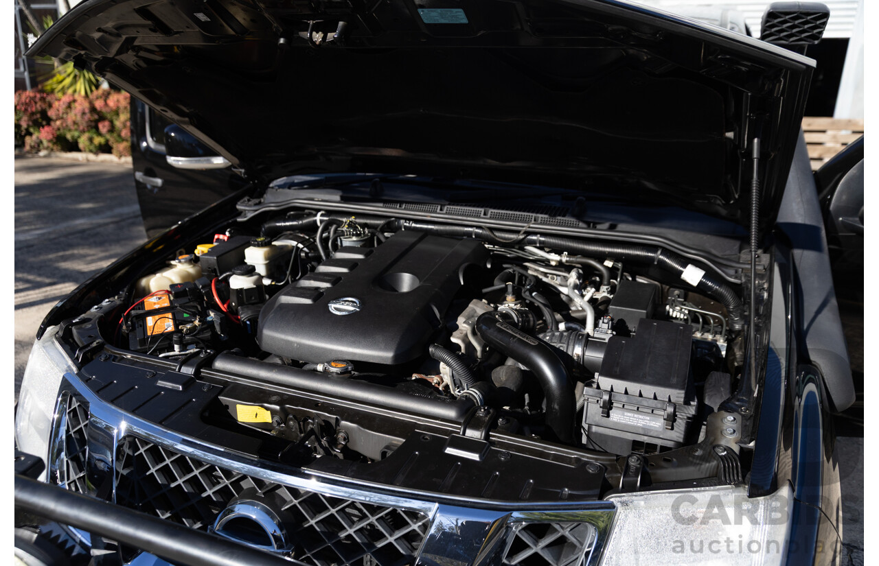 6/2012 Nissan Navara ST (4x4) D40 MY12 Dual Cab P/Up Midnight Black Metallic Turbo Diesel 2.5L